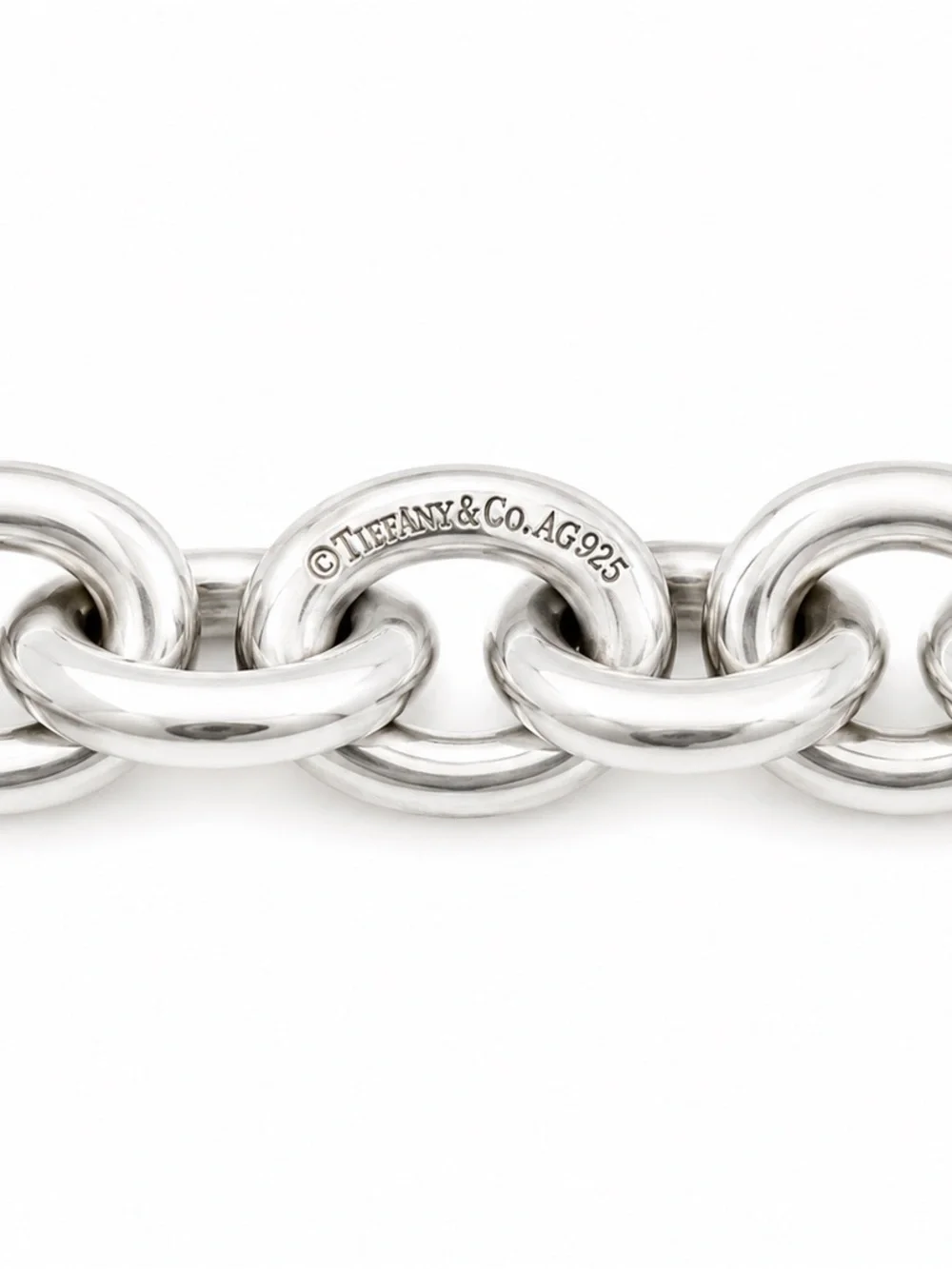 Tiffany & Co. Vintage Heart Locket Charm Bracelet Sterling Silver 7.75” 25g